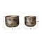Hello Honey® Antique Gold Oxidized Round Metal Planters, 2ct.